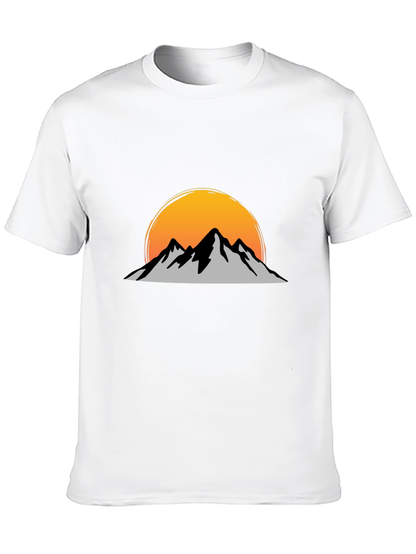 Mountain Sunset Graphic Tee - Black