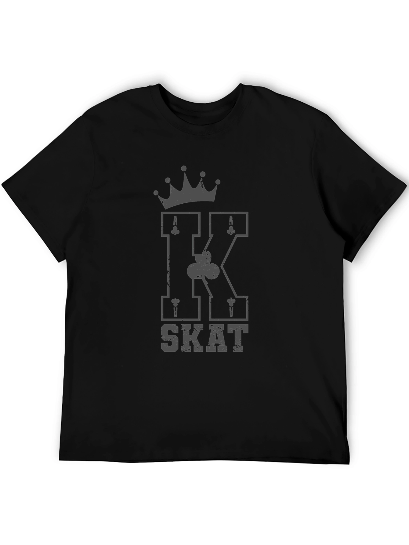 King SKAT Card Game Black T-Shirt
