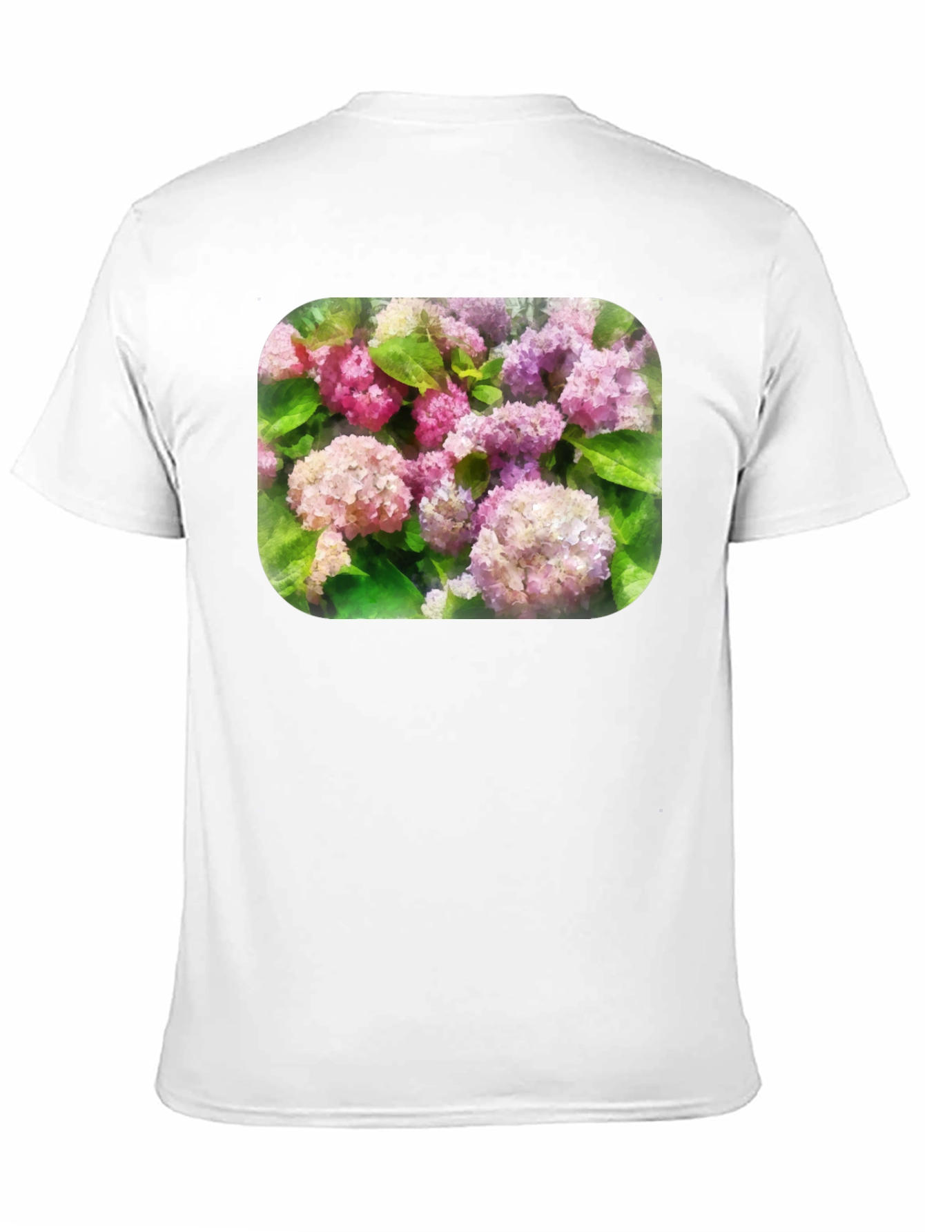 Floral T-Shirt - Pink Hydrangea Design