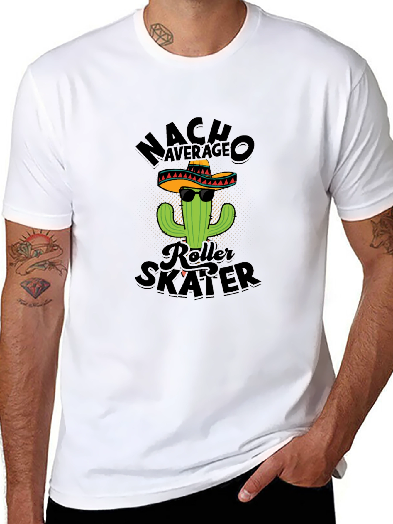 Nacho Average Roller Skater Funny T-Shirt