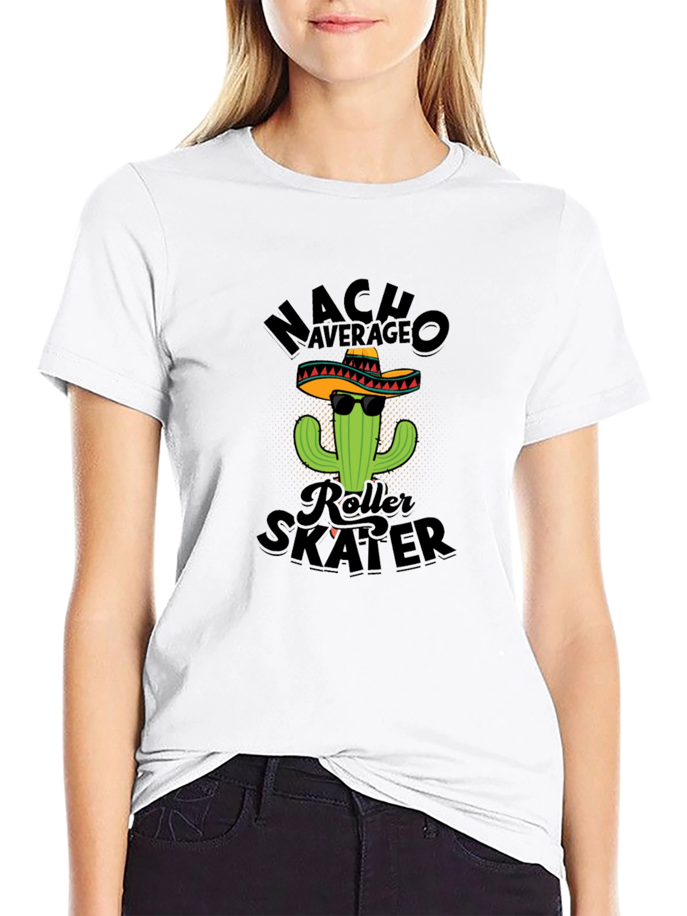 Nacho Average Roller Skater Funny T-Shirt