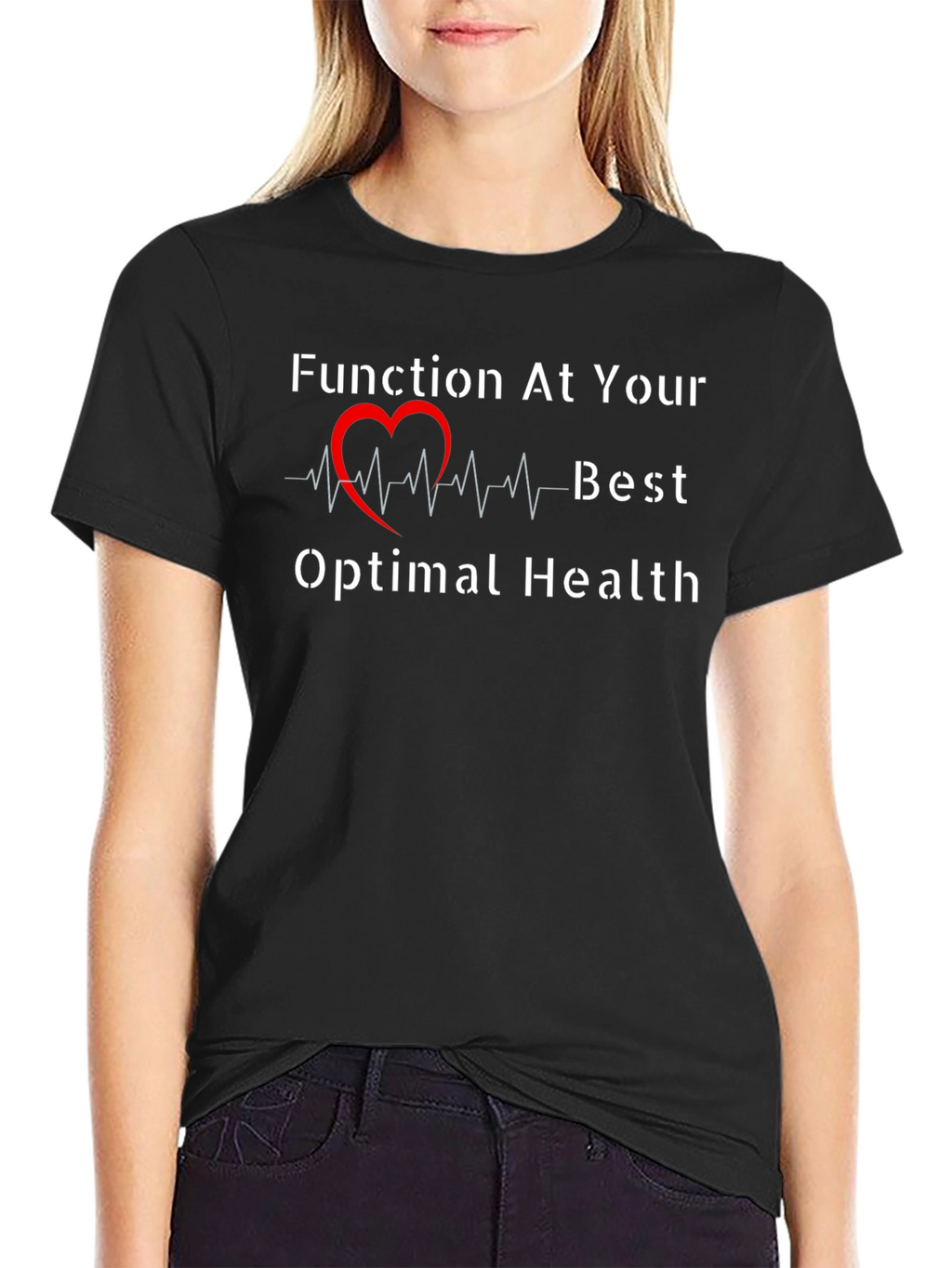Optimal Health Black Graphic Tee