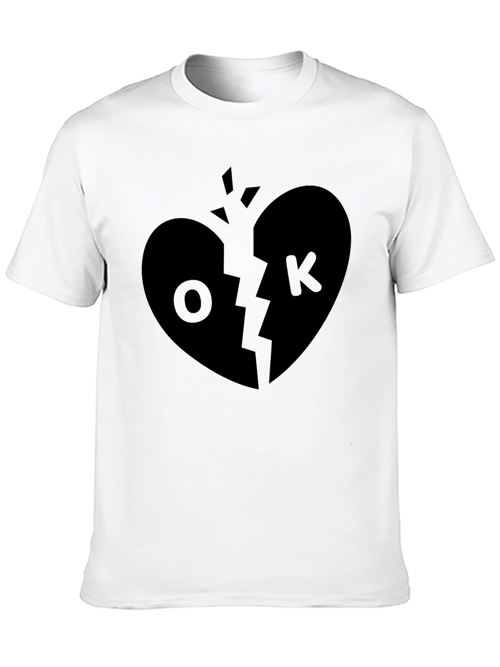 Broken Heart OK T-Shirt - Unique Graphic Tee