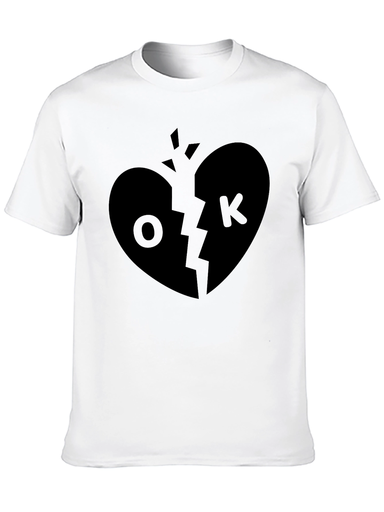 Broken Heart OK T-Shirt - Unique Graphic Tee