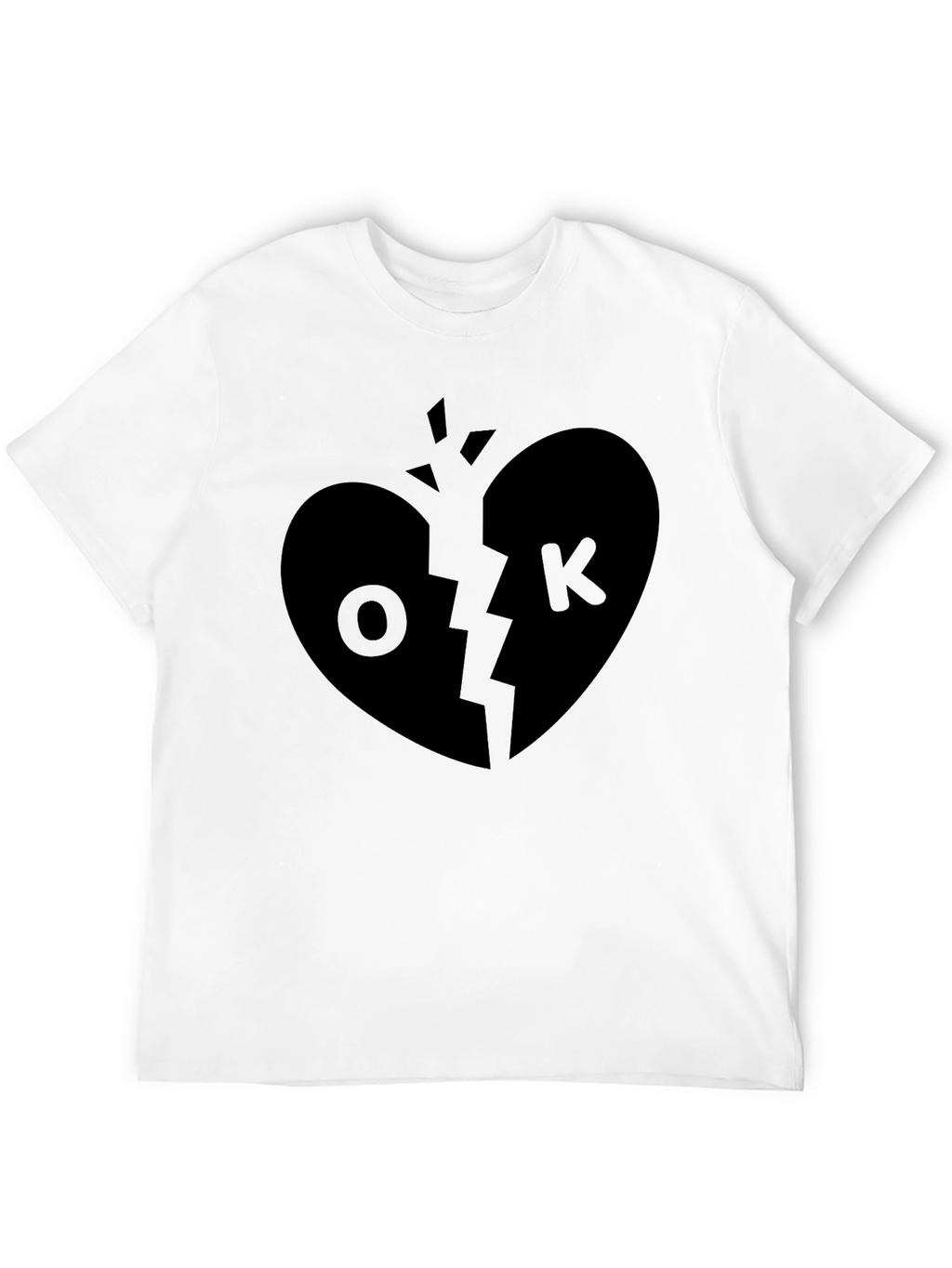 Broken Heart OK T-Shirt - Unique Graphic Tee
