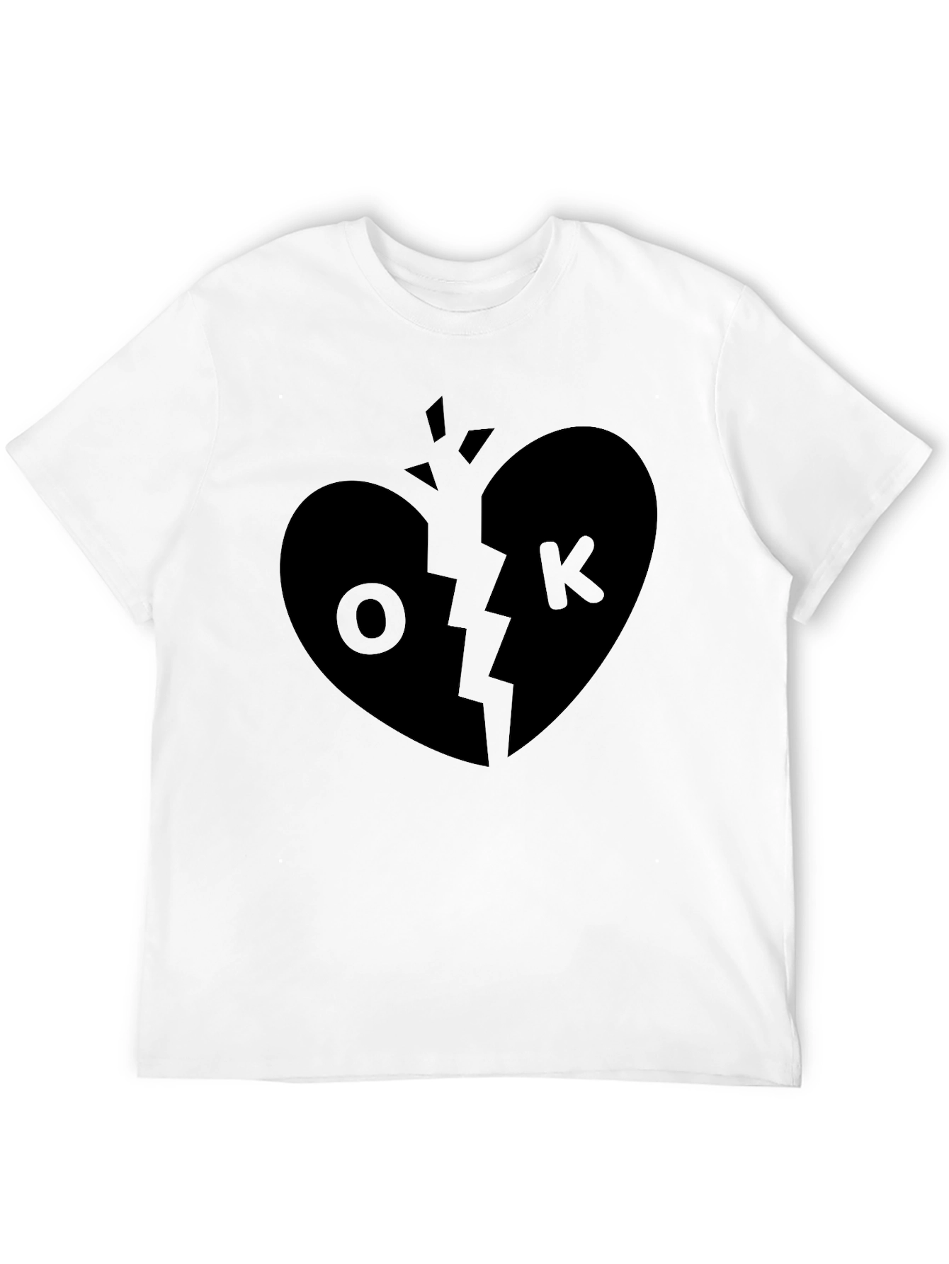 Broken Heart OK T-Shirt - Unique Graphic Tee