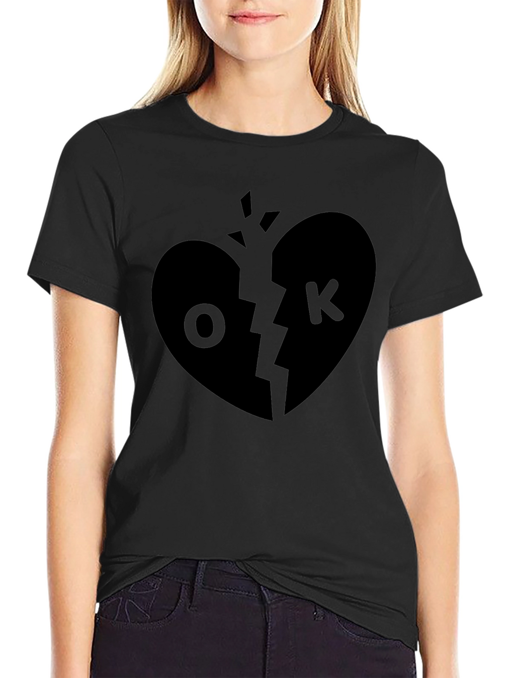 Broken Heart OK T-Shirt - Unique Graphic Tee