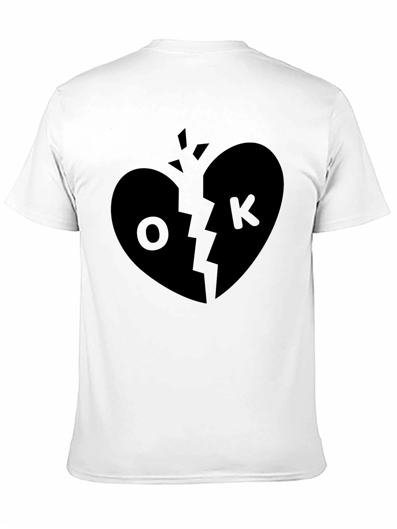 Broken Heart OK T-Shirt - Unique Graphic Tee