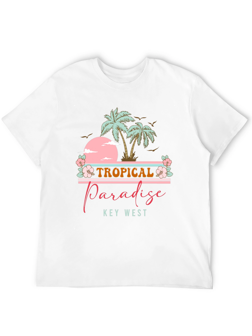 Tropical Paradise Tee - Key West Palm Tree Shirt