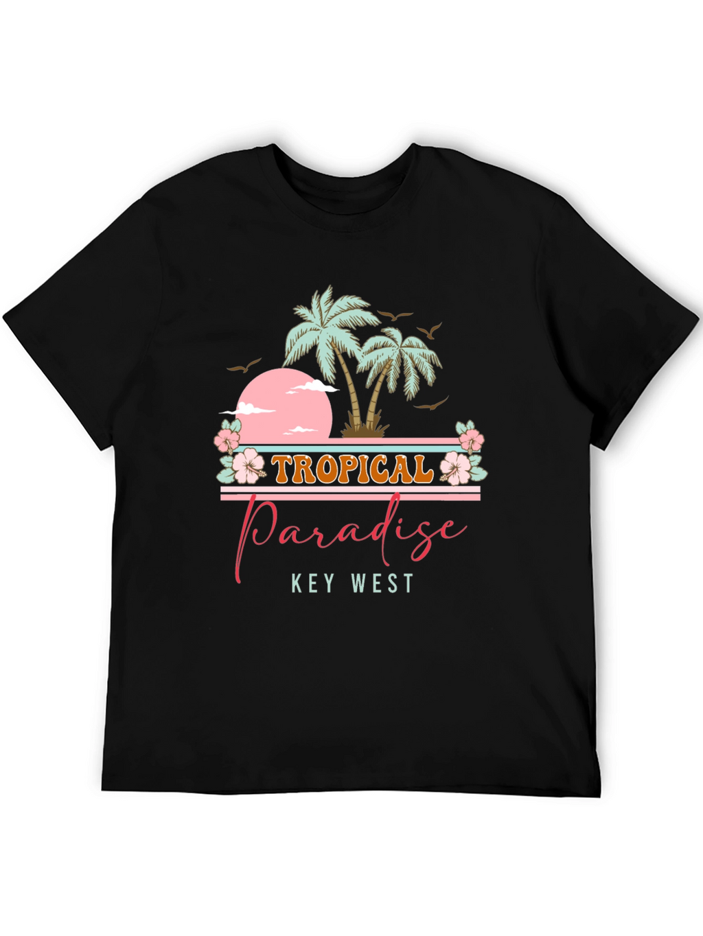 Tropical Paradise Tee - Key West Palm Tree Shirt