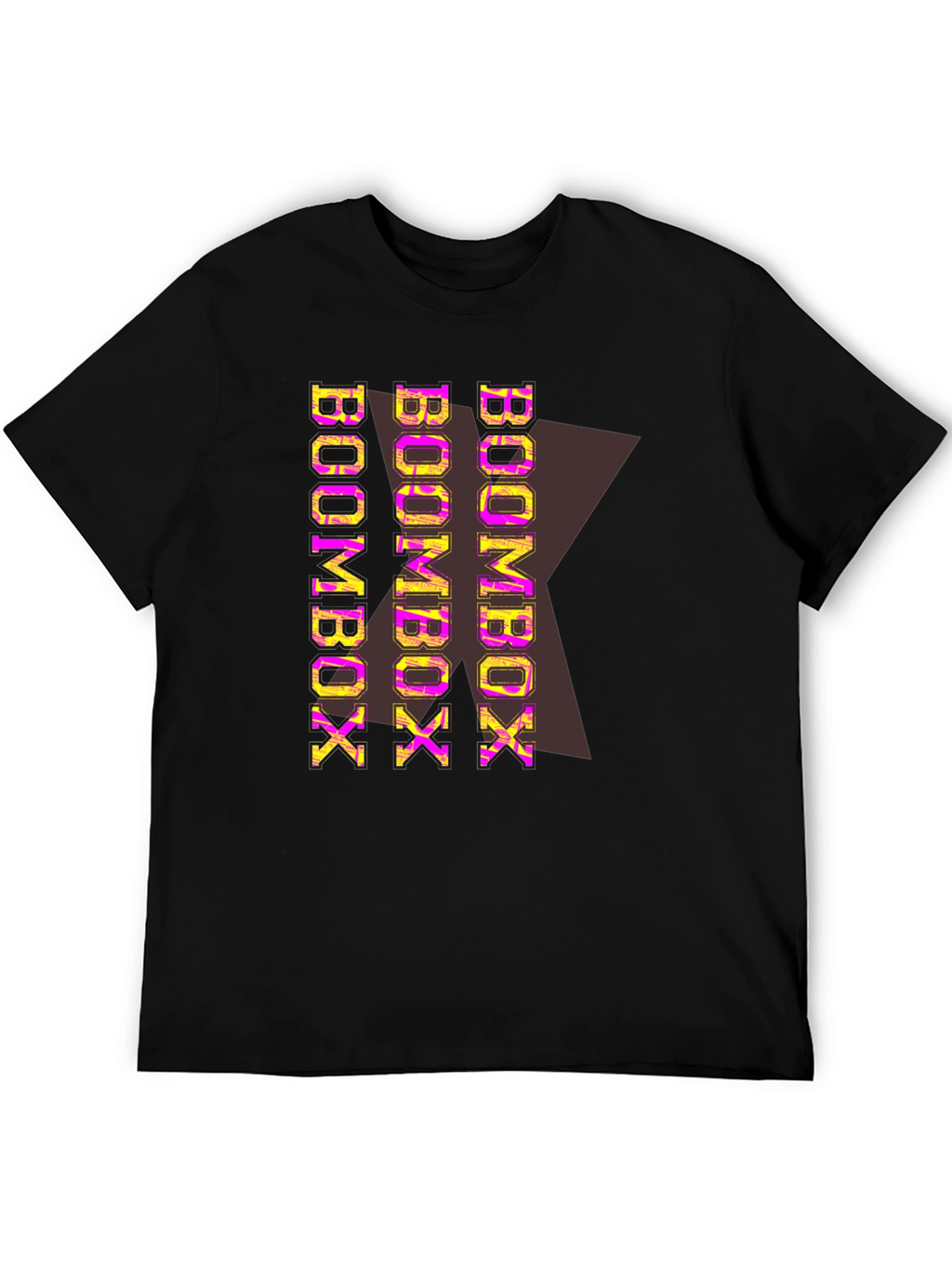 Boombox Graphic Print Black T-Shirt