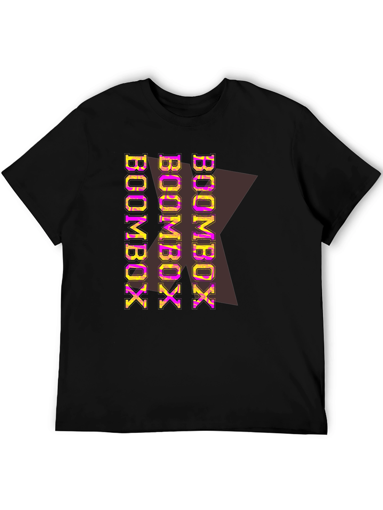 Boombox Graphic Print Black T-Shirt