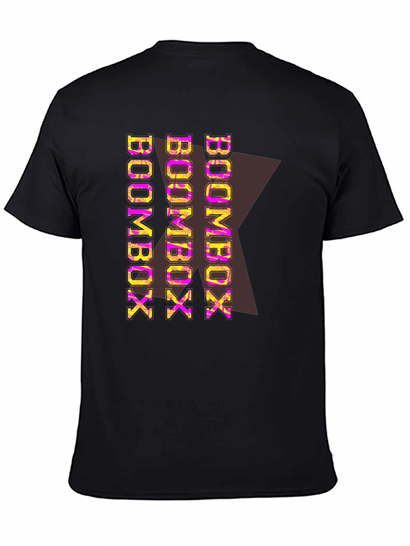 Boombox Graphic Print Black T-Shirt