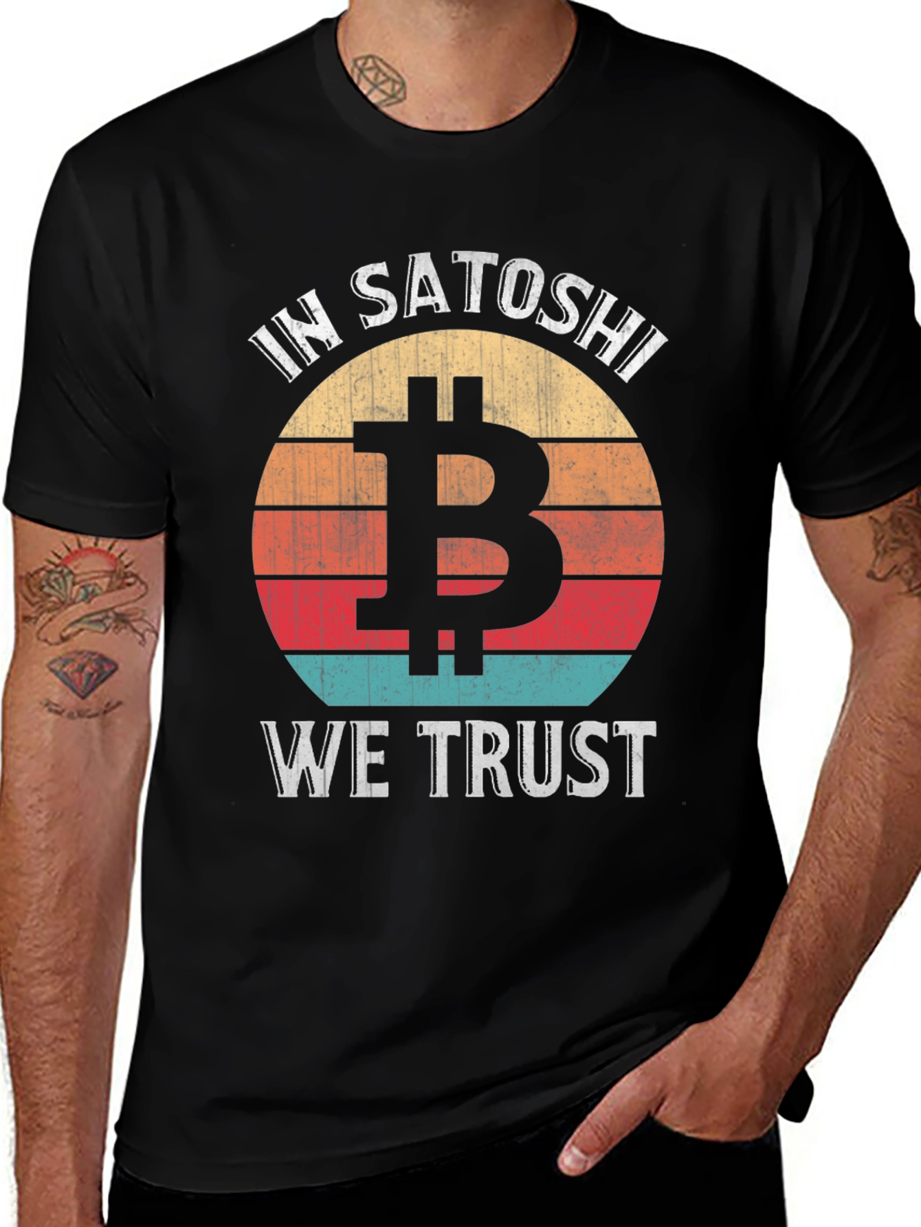 In Satoshi We Trust Bitcoin Graphic Tee