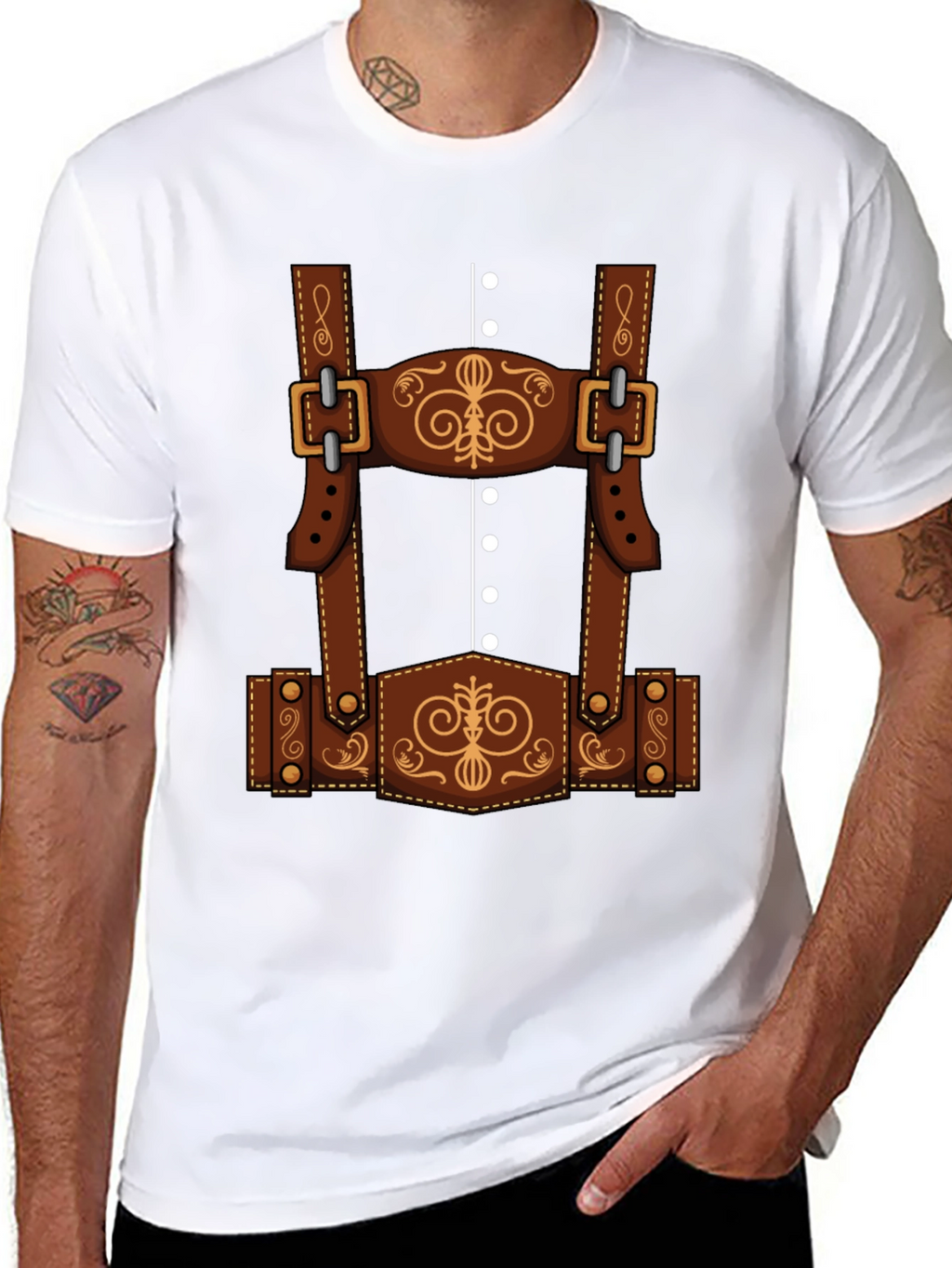 Oktoberfest Lederhosen T-Shirt Costume