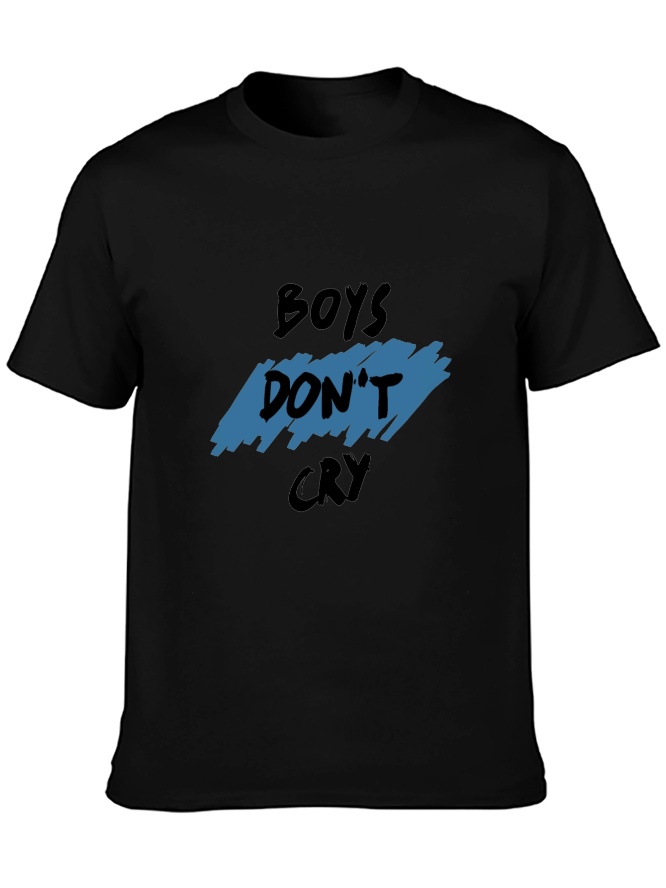 Boys Dont Cry Graphic Tee - Trendy Black T-Shirt