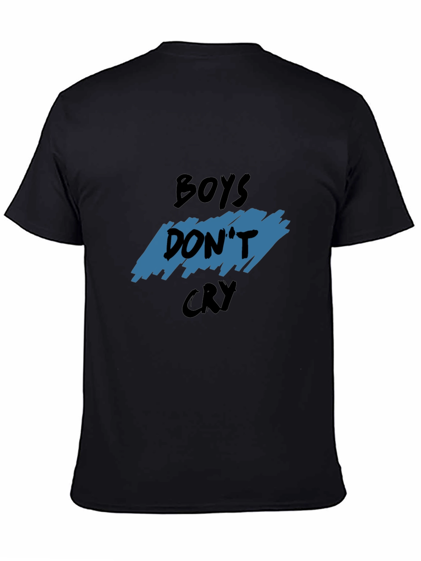 Boys Dont Cry Graphic Tee - Trendy Black T-Shirt