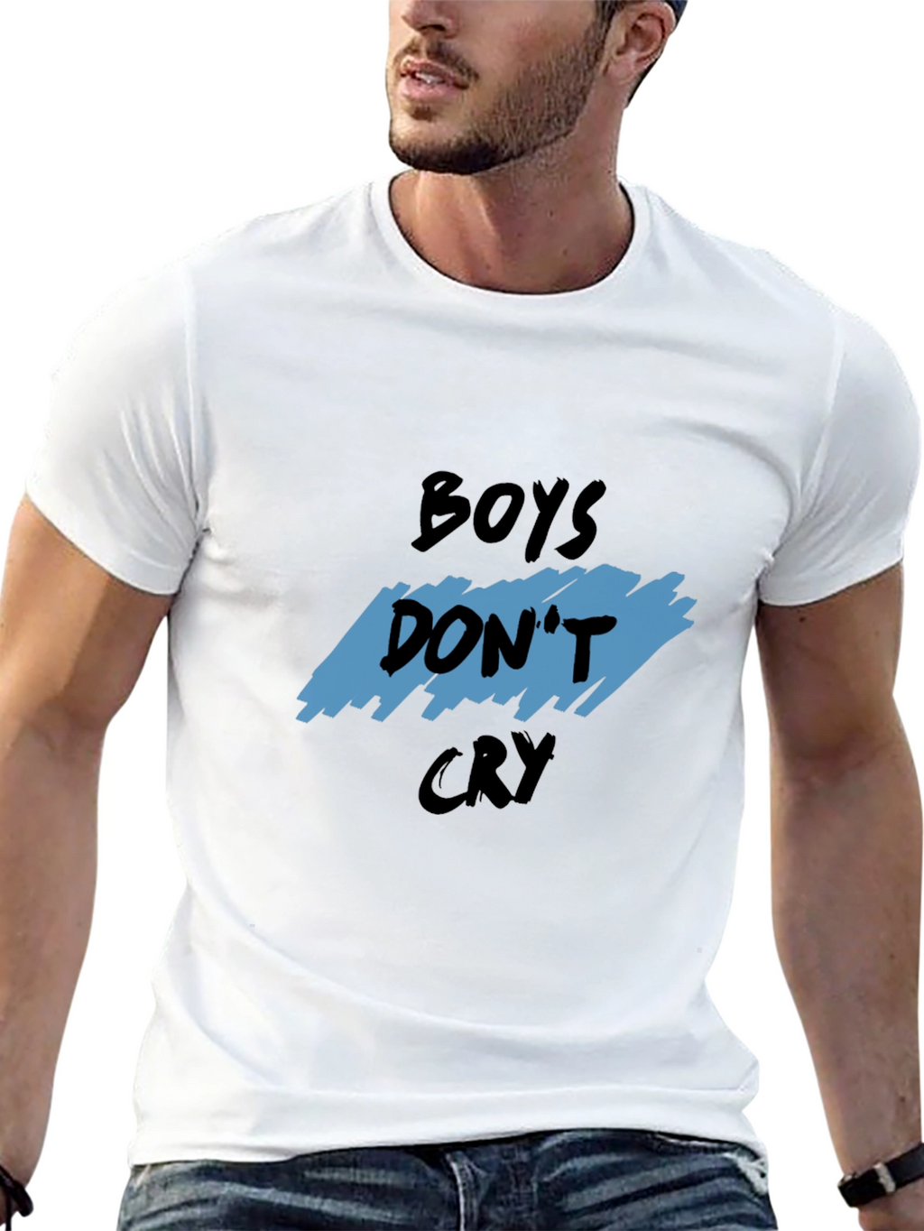 Boys Dont Cry Graphic Tee - Trendy Black T-Shirt