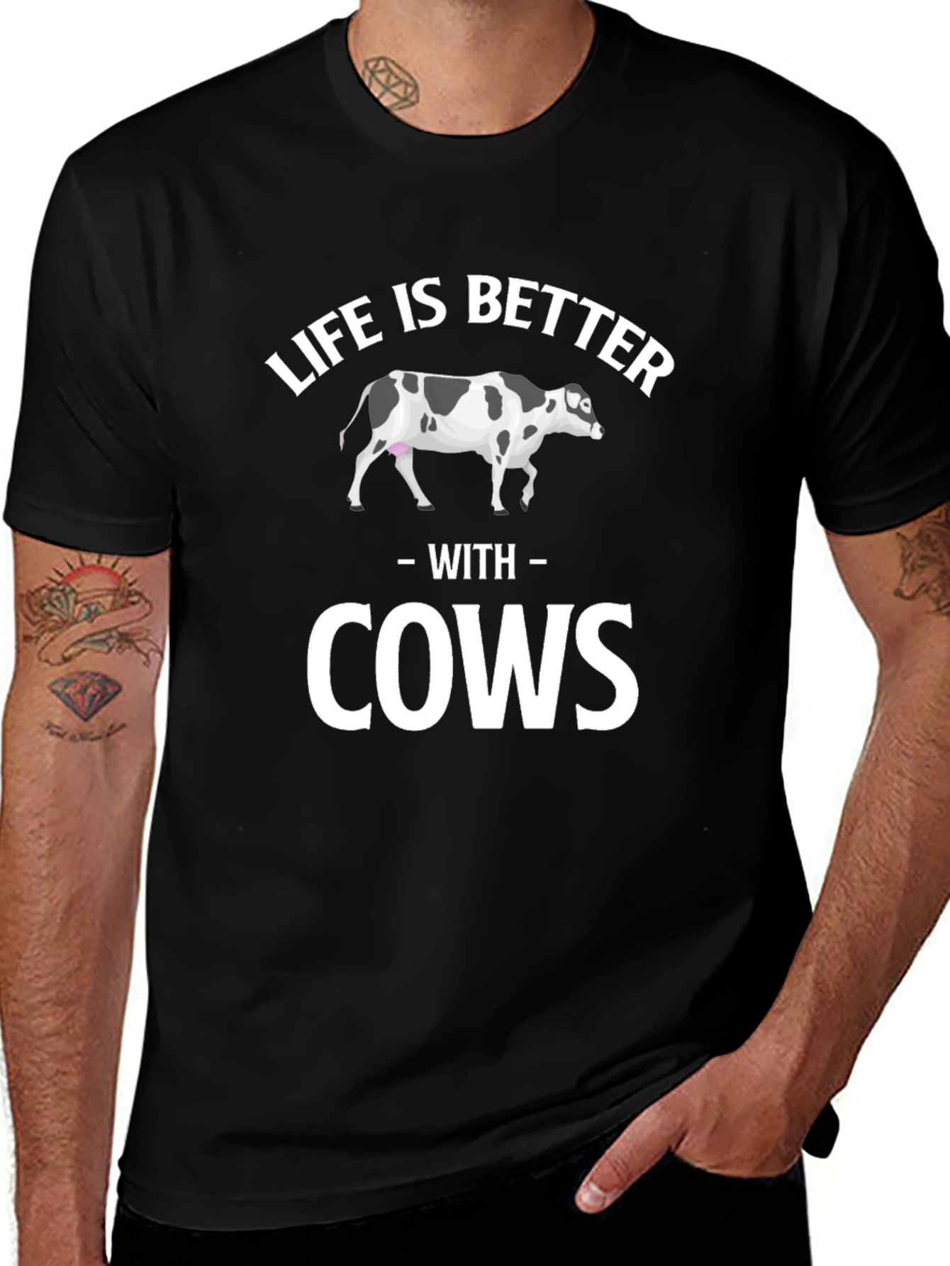 Life is Better with Cows Graphic T-Shirt