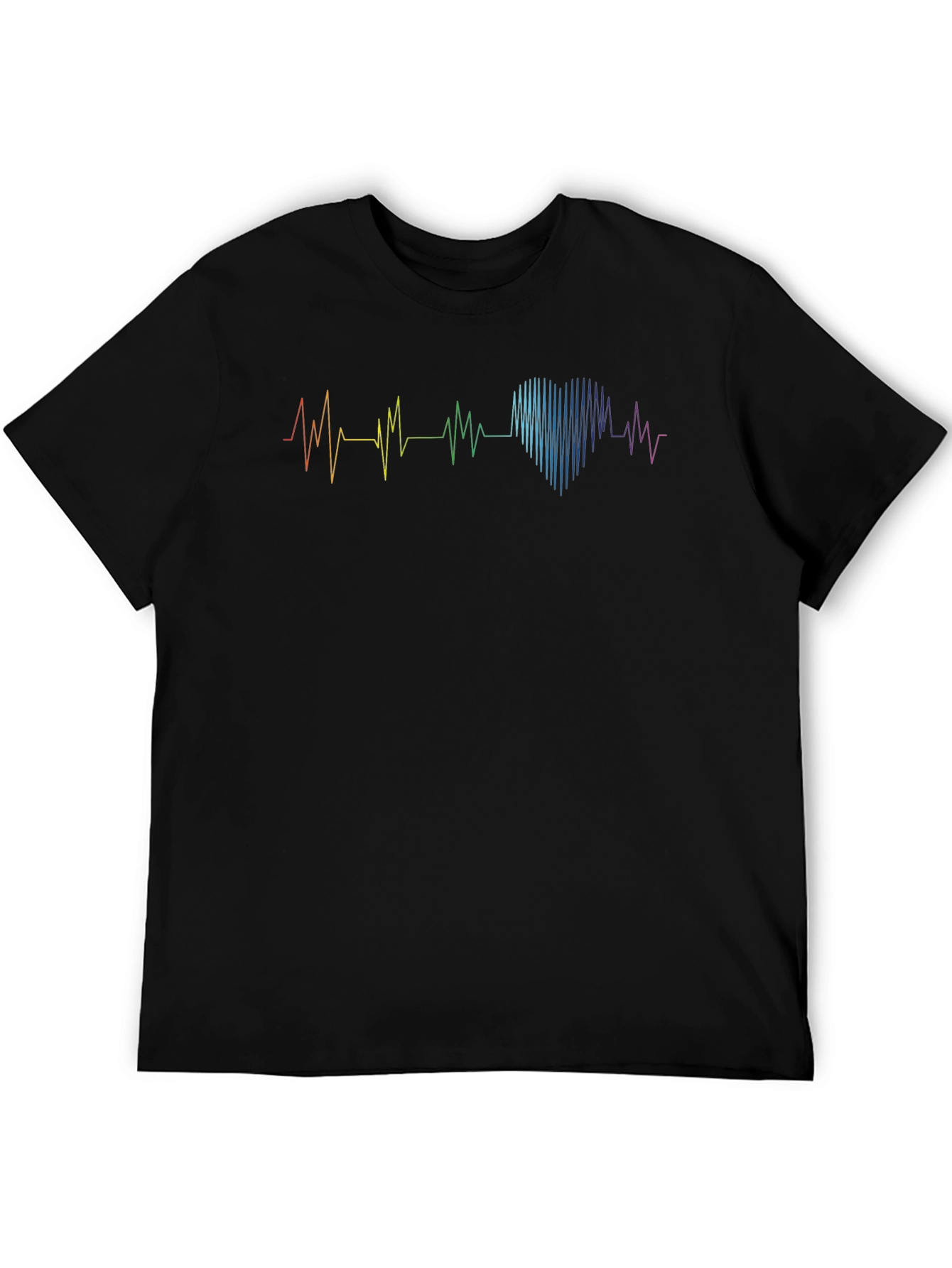Rainbow Heartbeat Graphic Tee - Pride Love Shirt