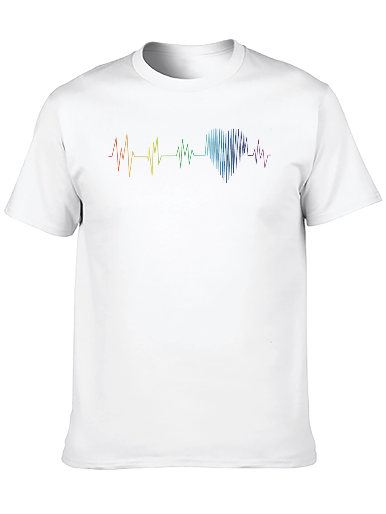 Rainbow Heartbeat Graphic Tee - Pride Love Shirt