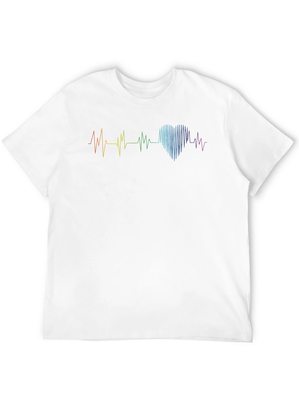 Rainbow Heartbeat Graphic Tee - Pride Love Shirt