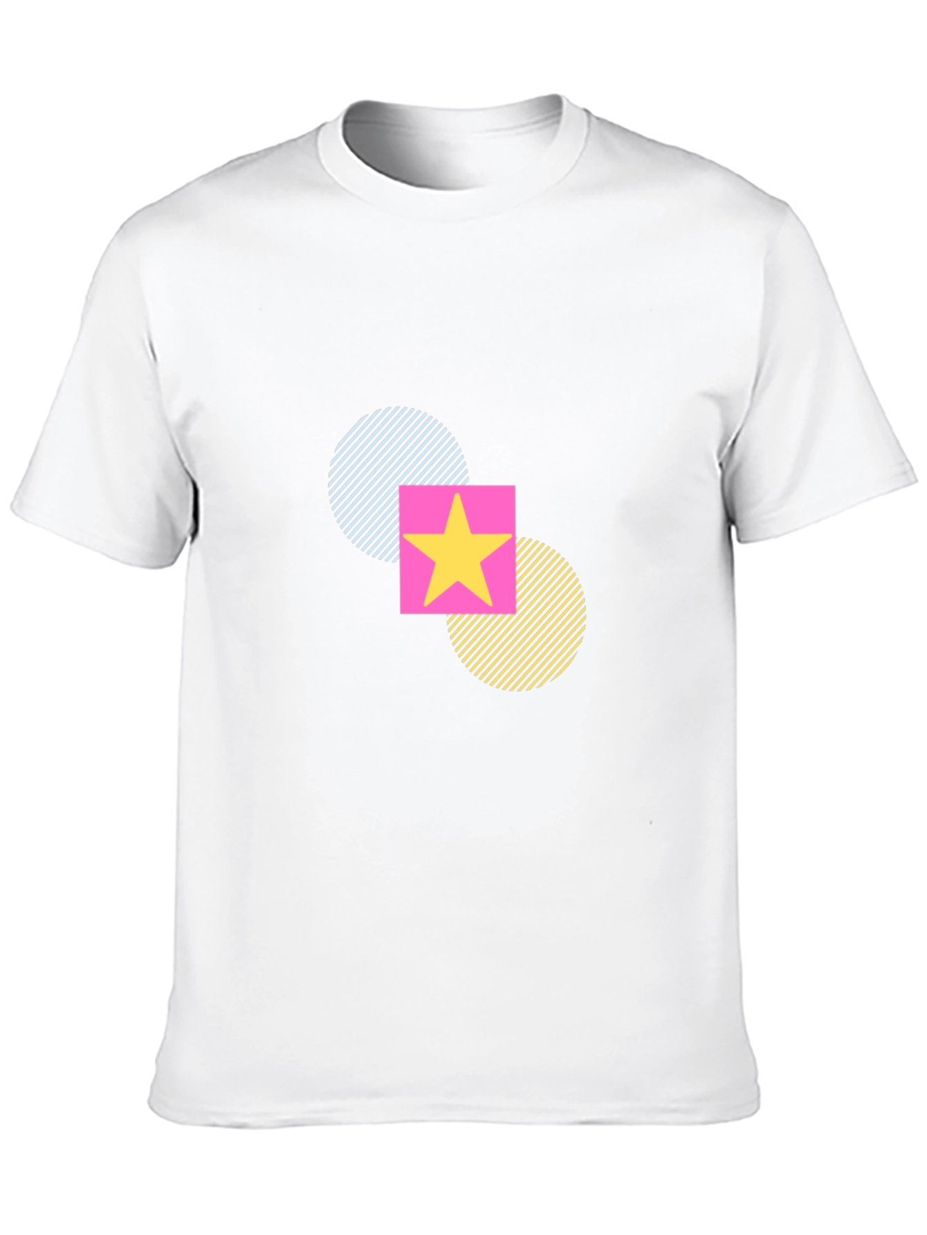 Funky Geometric Star T-Shirt - Black Casual Tee