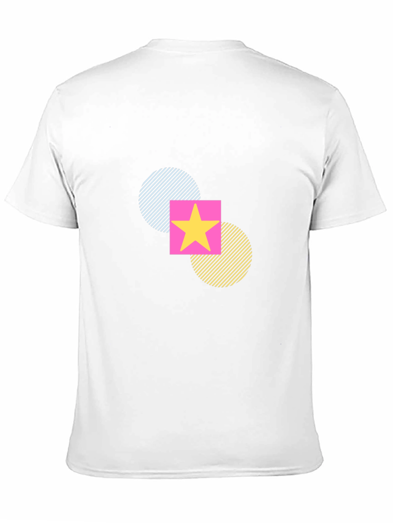 Funky Geometric Star T-Shirt - Black Casual Tee