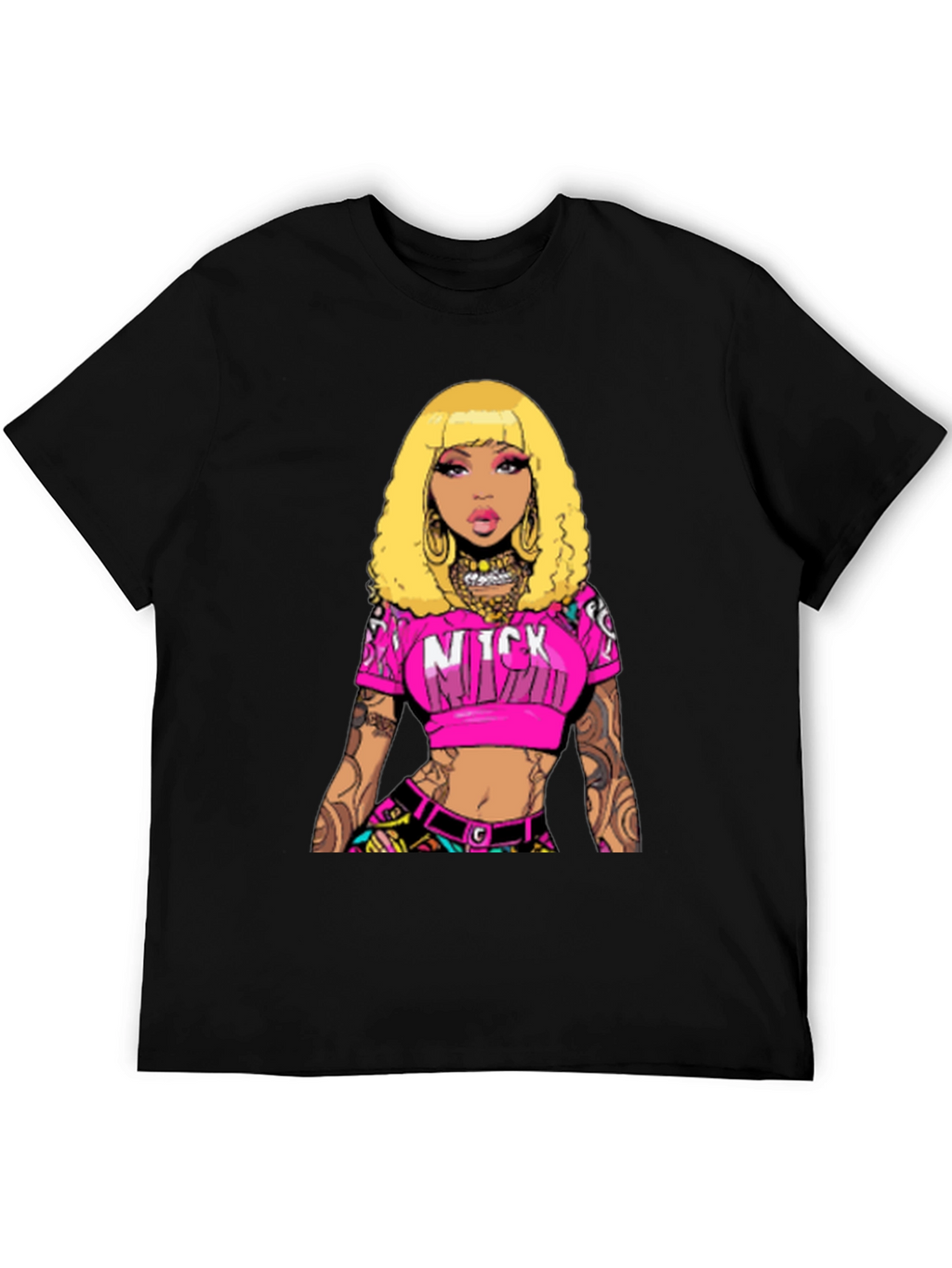 Nicki Minaj Graphic Print Black T-Shirt