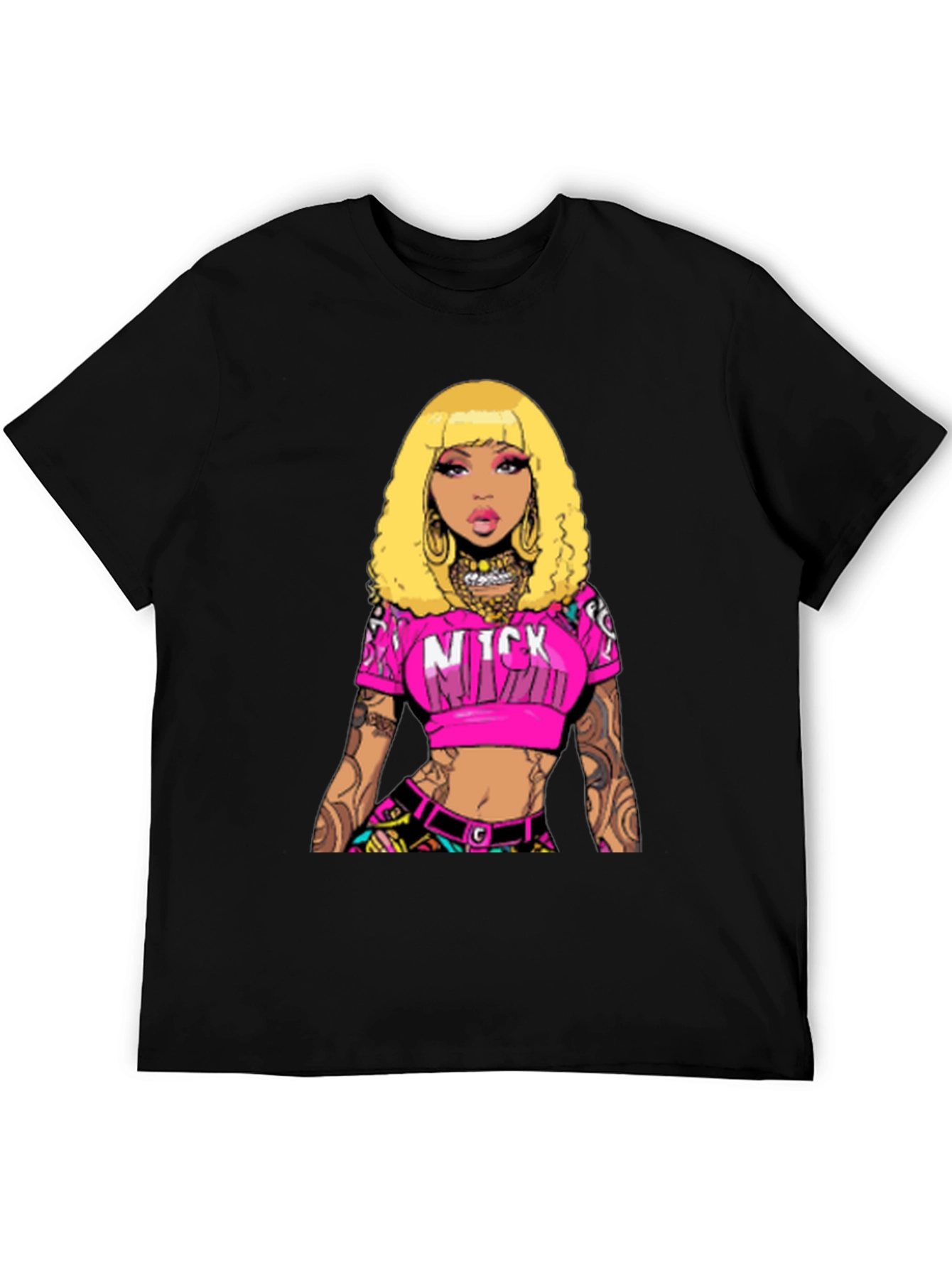 Nicki Minaj Graphic Print Black T-Shirt
