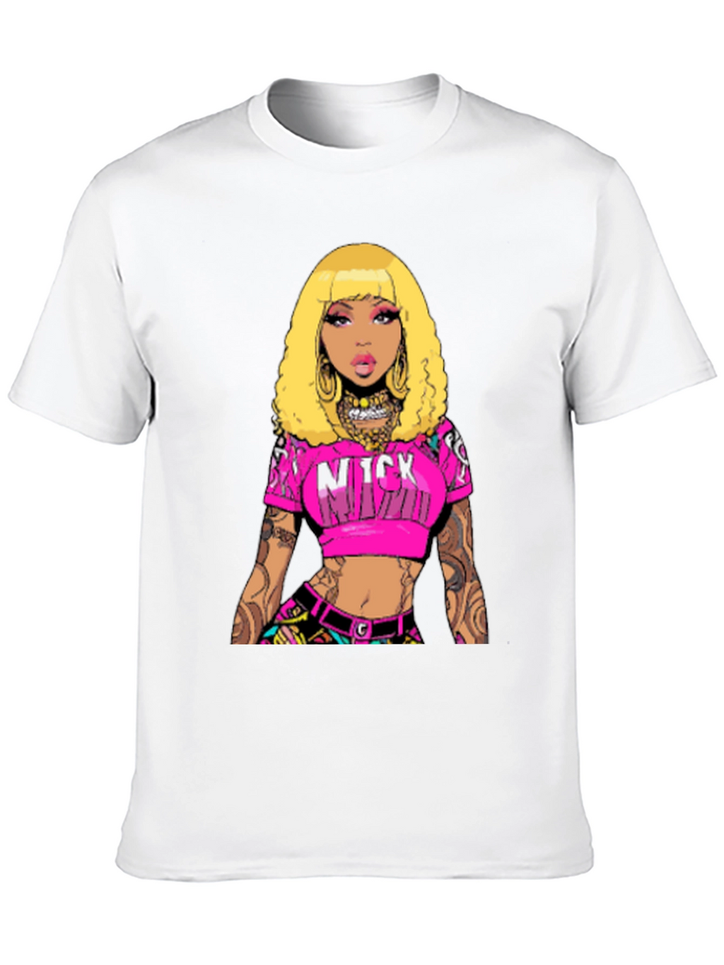 Nicki Minaj Graphic Print Black T-Shirt