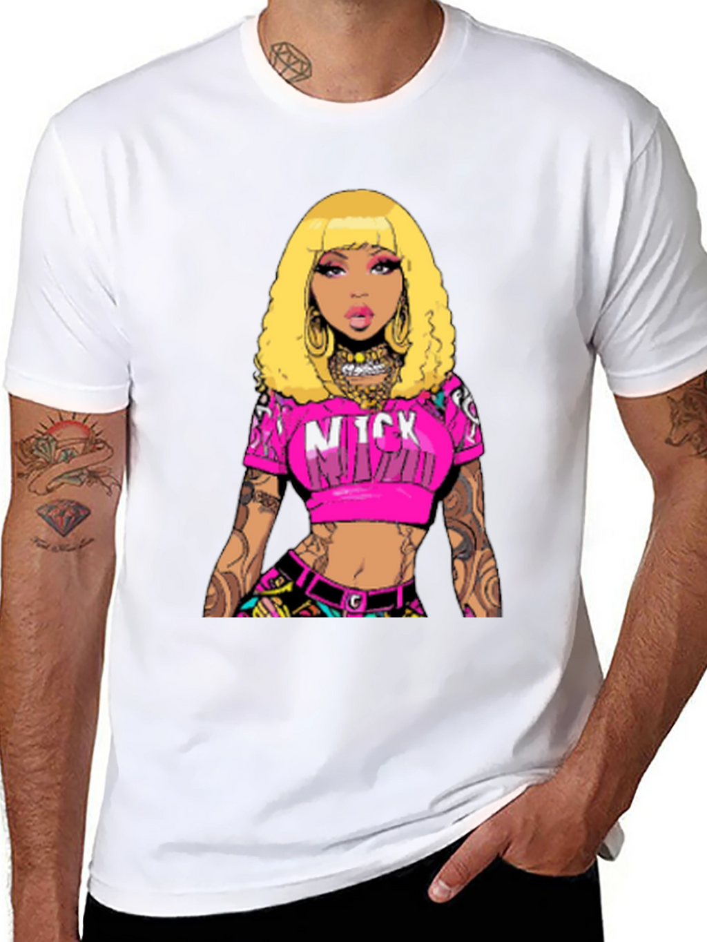 Nicki Minaj Graphic Print Black T-Shirt