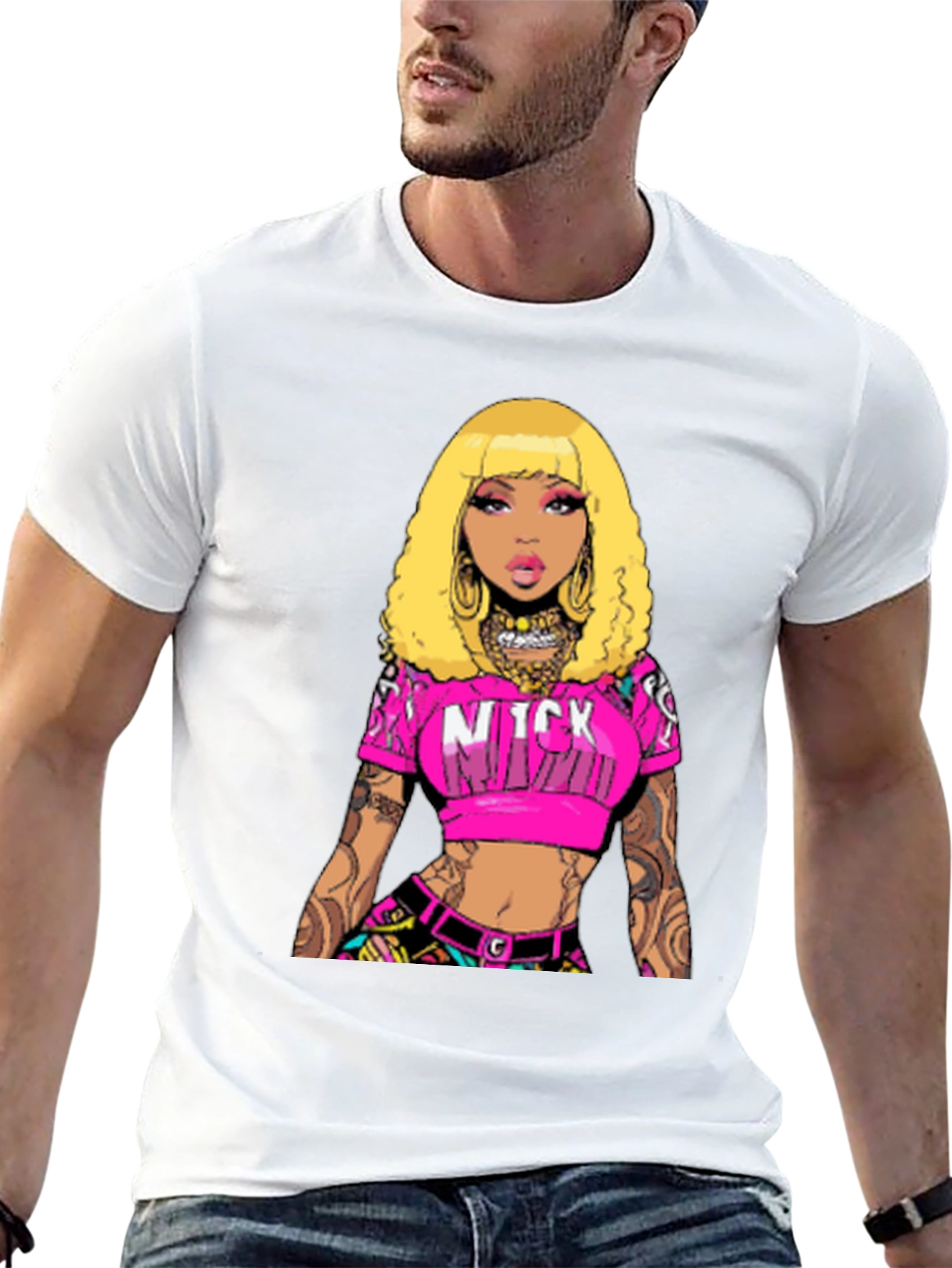Nicki Minaj Graphic Print Black T-Shirt