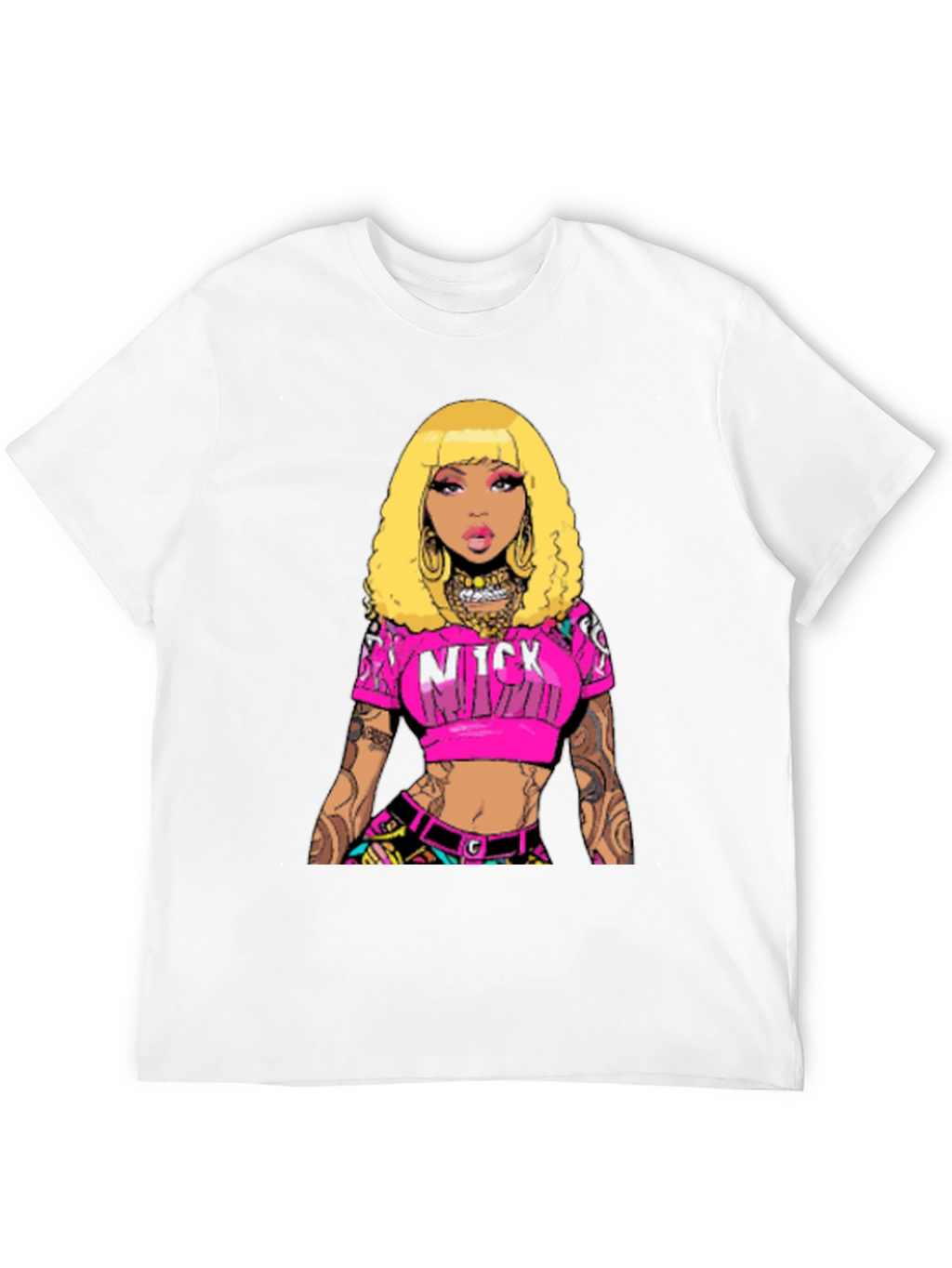 Nicki Minaj Graphic Print Black T-Shirt