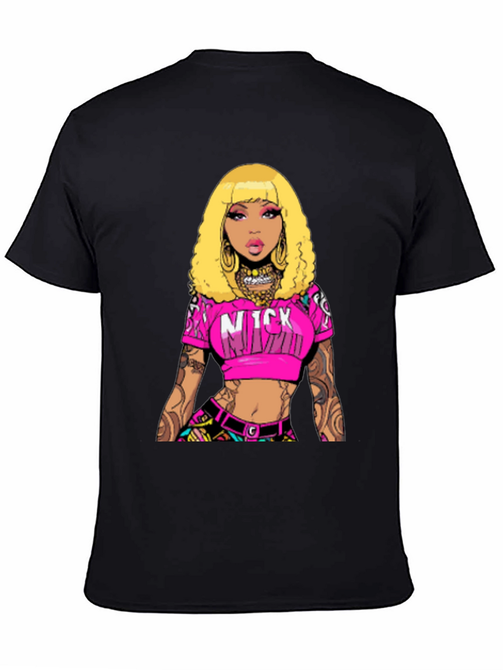 Nicki Minaj Graphic Print Black T-Shirt