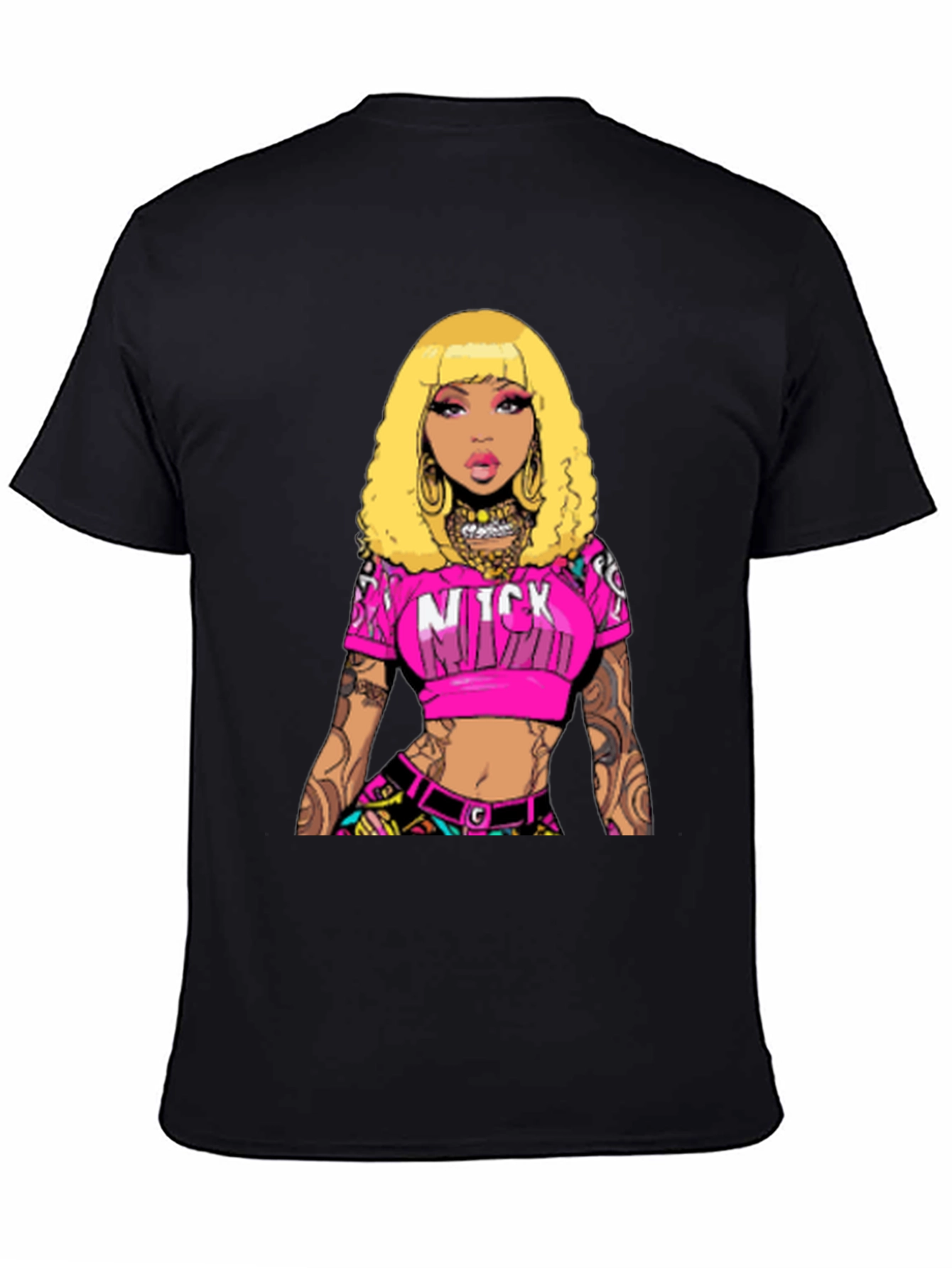 Nicki Minaj Graphic Print Black T-Shirt
