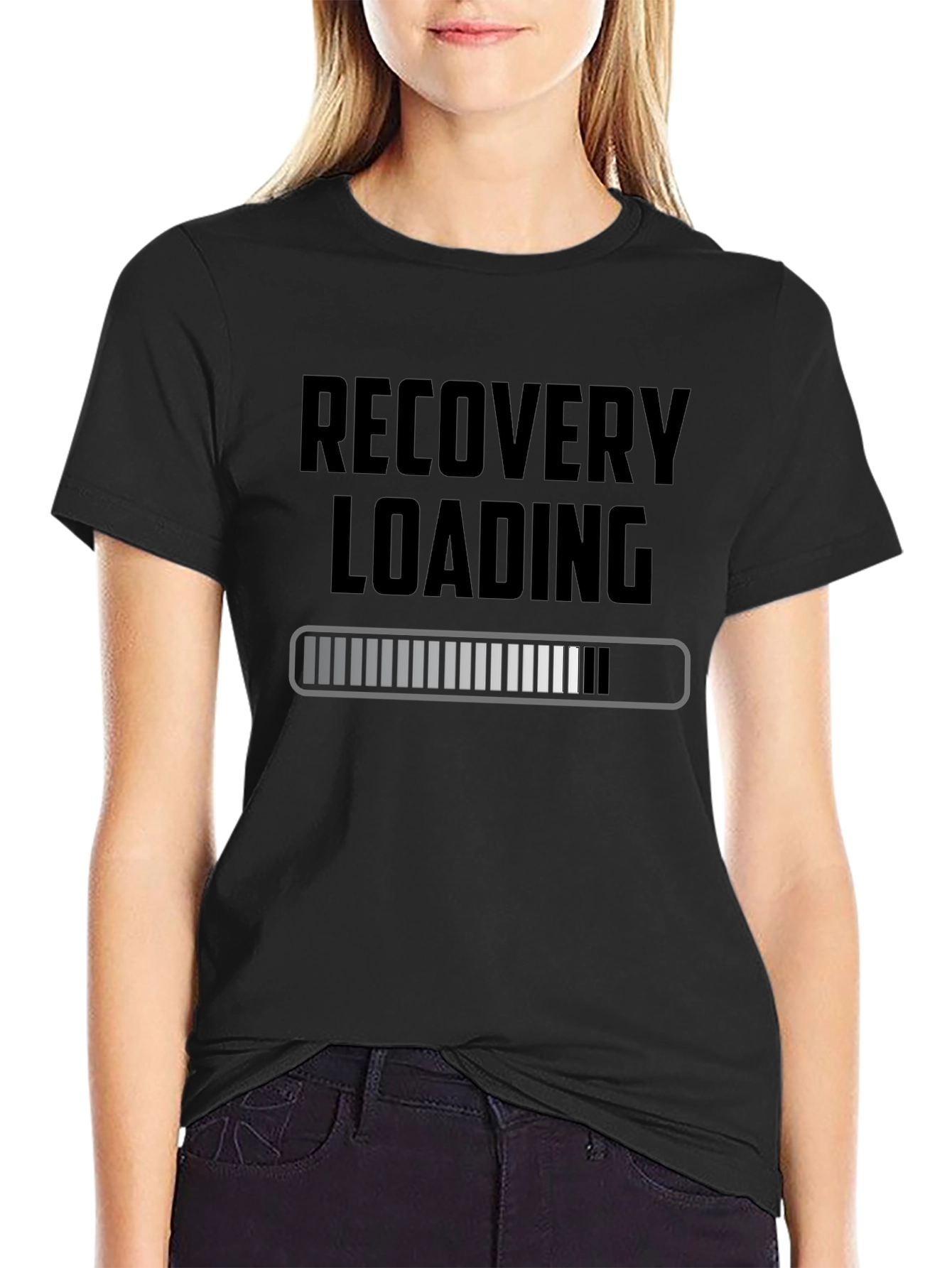 Recovery Loading Graphic Tee - Unisex Black T-Shirt