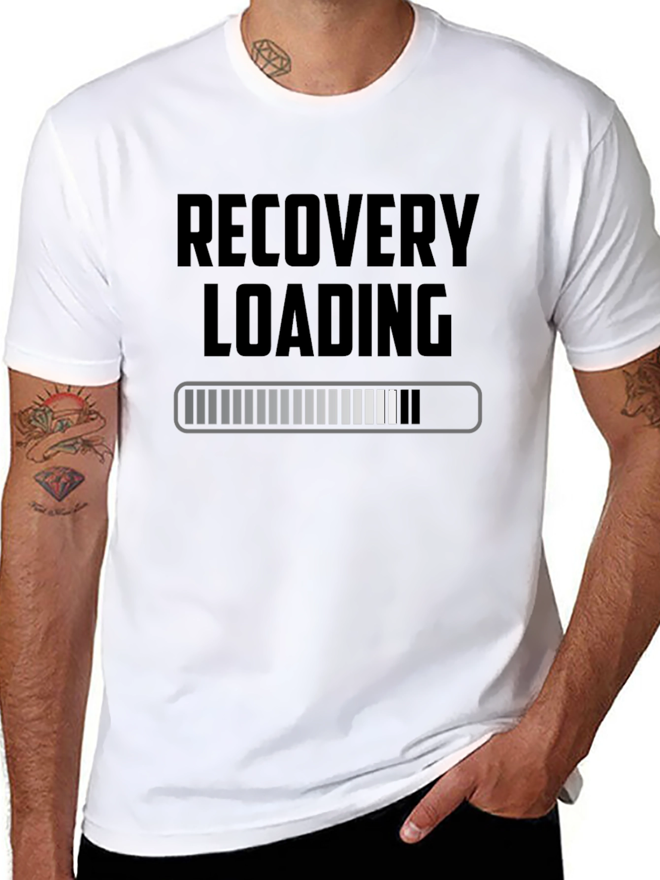 Recovery Loading Graphic Tee - Unisex Black T-Shirt