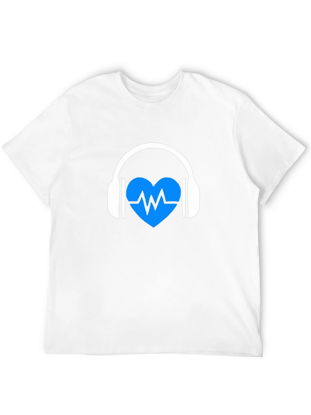 Heartbeat Headphones Black Graphic Tee