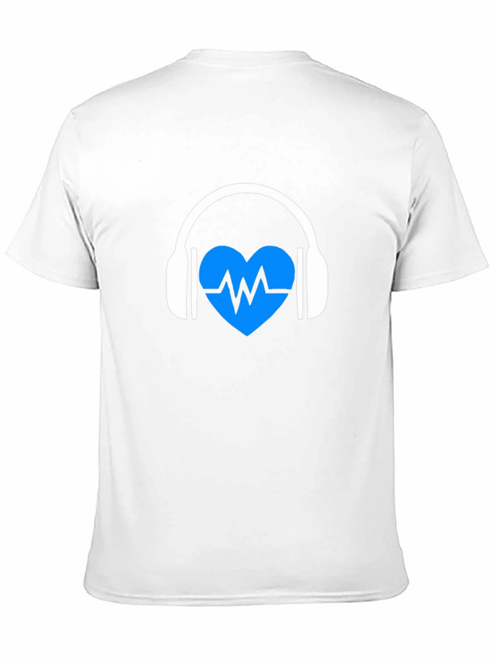 Heartbeat Headphones Black Graphic Tee