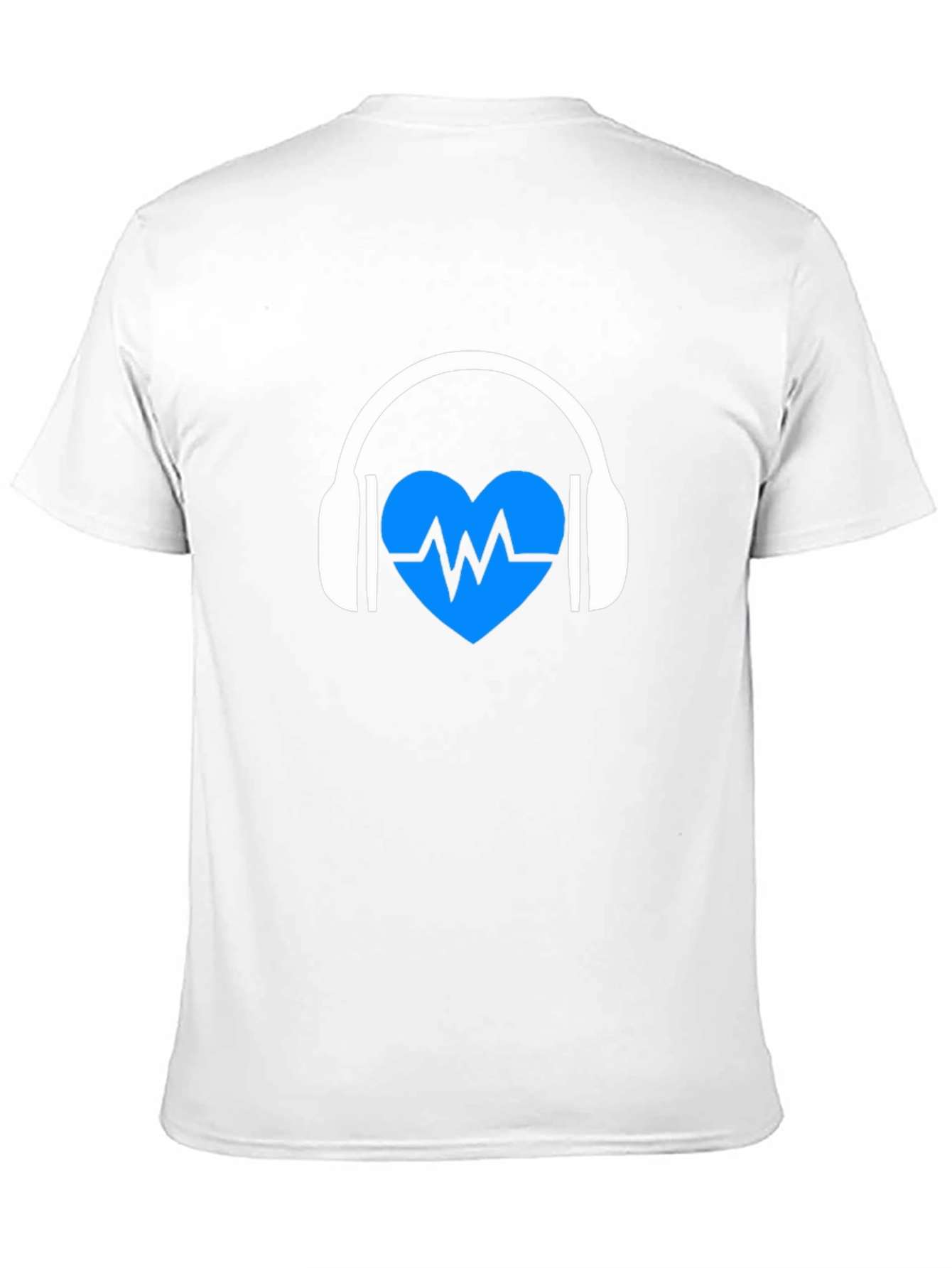 Heartbeat Headphones Black Graphic Tee