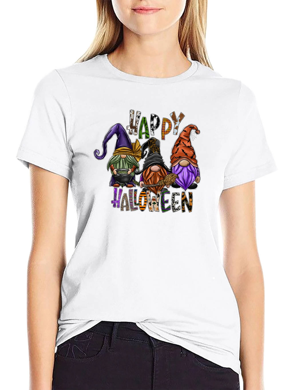 Happy Halloween Gnomes Graphic T-Shirt