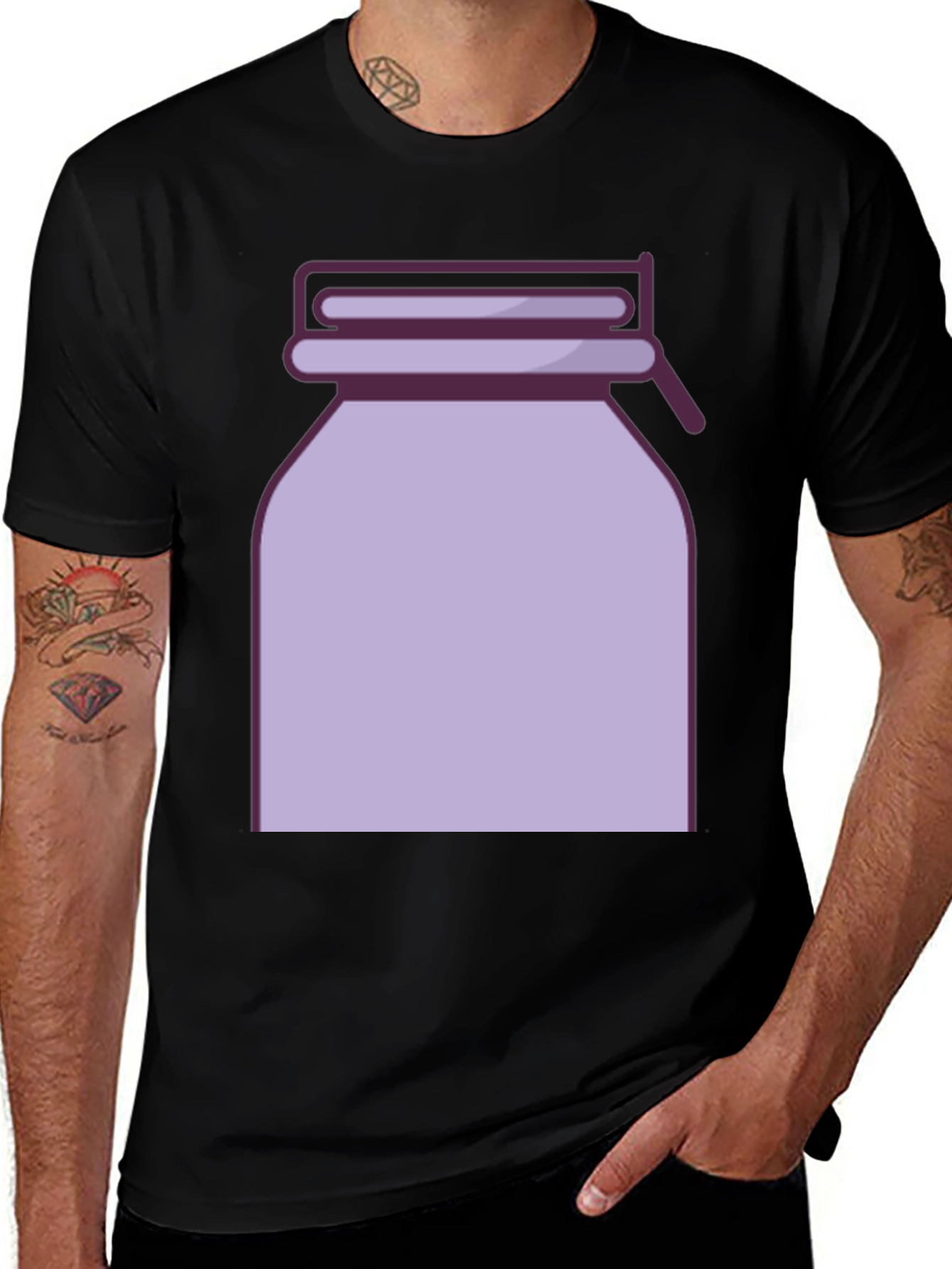 Retro Jar Graphic Tee - Stylish Casual Wear