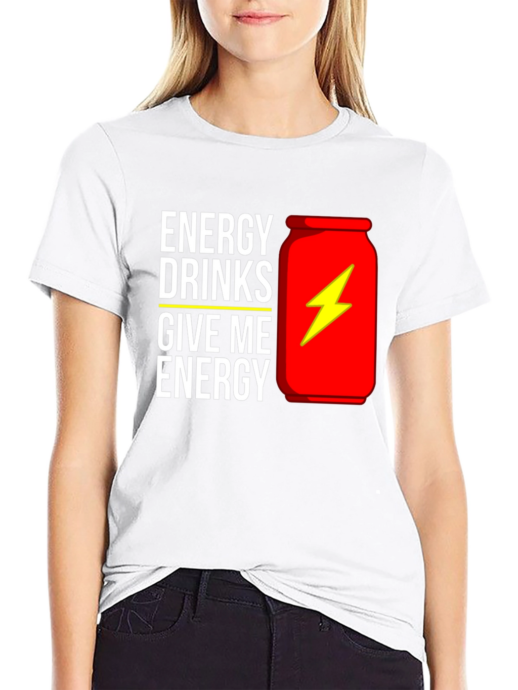 Energy Drink Graphic T-Shirt - Black Cotton Tee