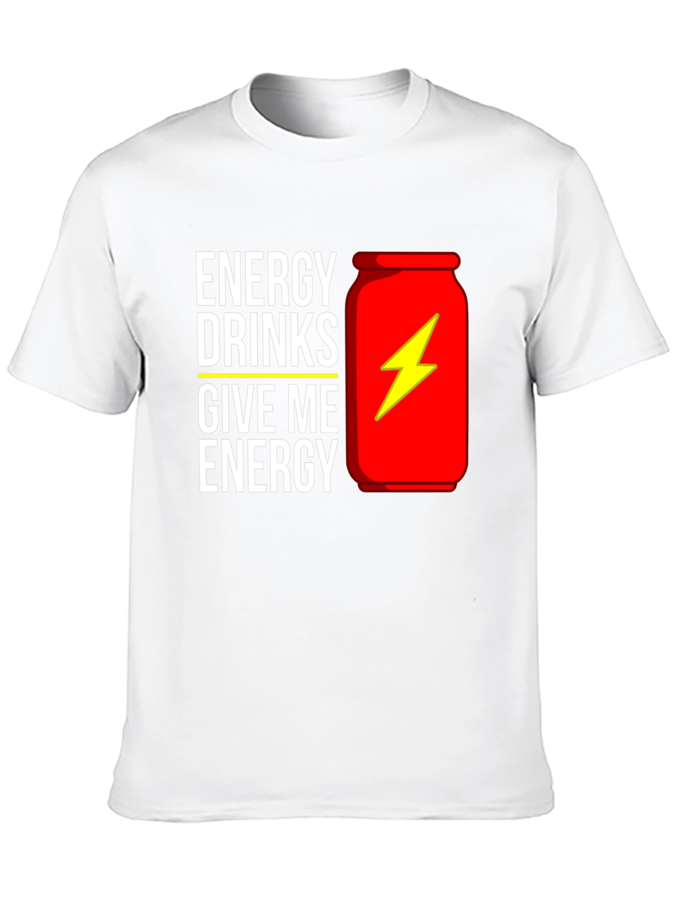 Energy Drink Graphic T-Shirt - Black Cotton Tee