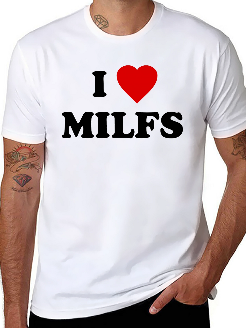 I Heart MILFS Graphic Tee - Bold Black T-Shirt