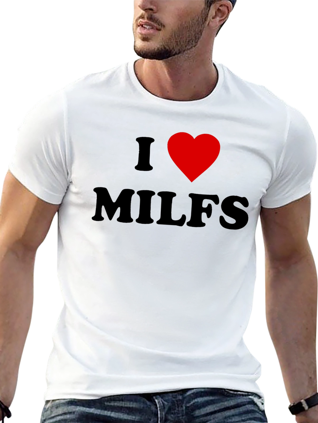 I Heart MILFS Graphic Tee - Bold Black T-Shirt