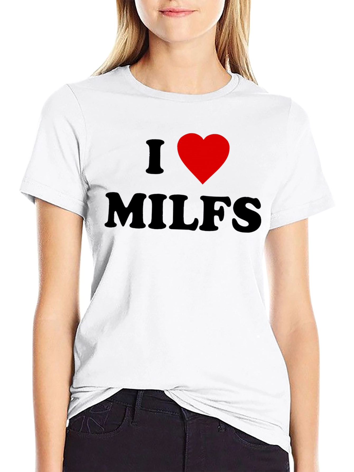 I Heart MILFS Graphic Tee - Bold Black T-Shirt