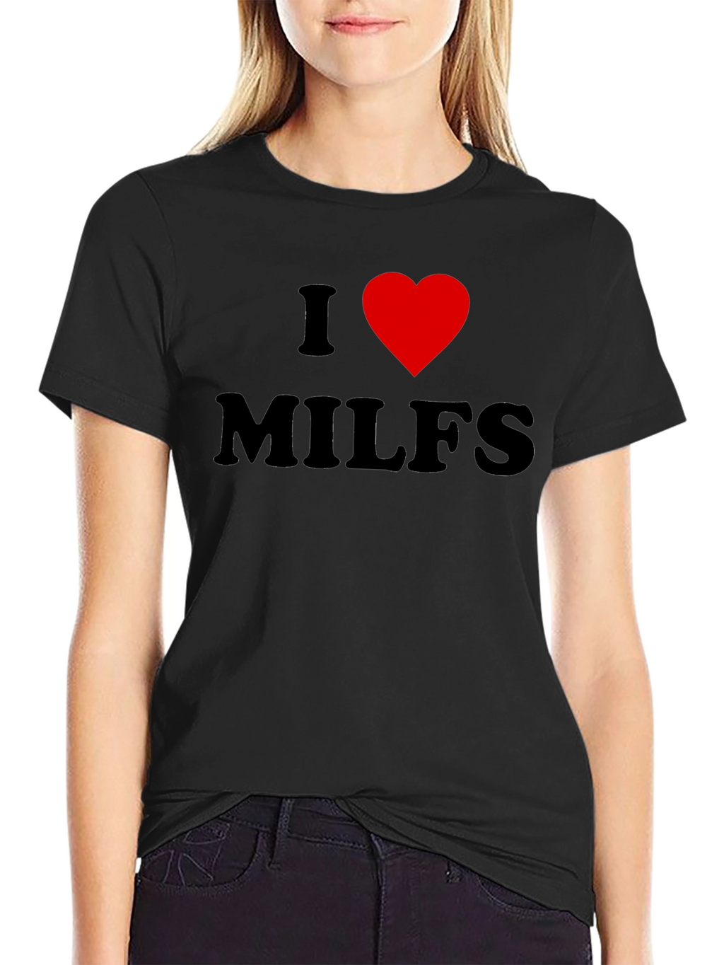 I Heart MILFS Graphic Tee - Bold Black T-Shirt