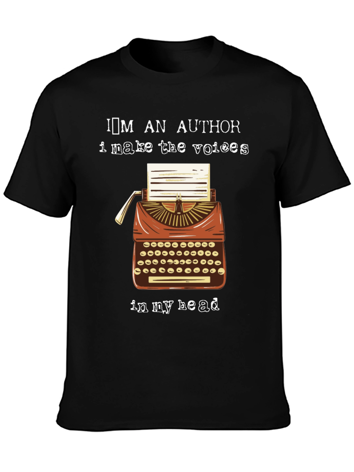 Im an Author T-Shirt: Vintage Typewriter Tee